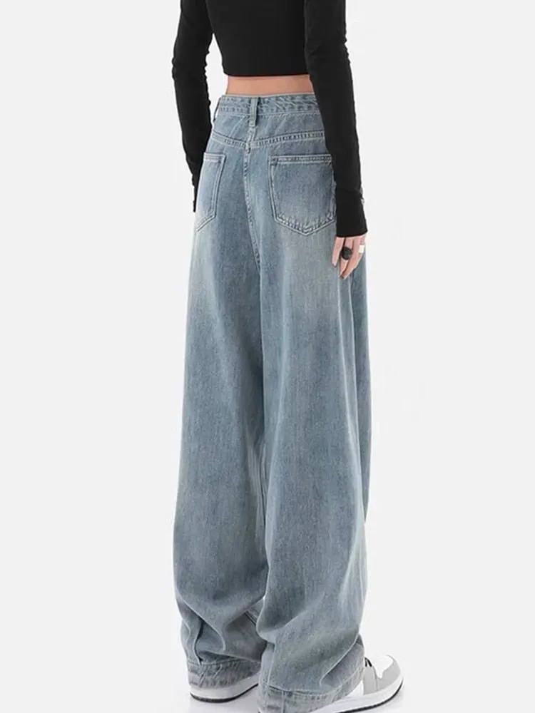 M2k Trends Wide Leg Denim Cargo Pants - Casual Streetwear
