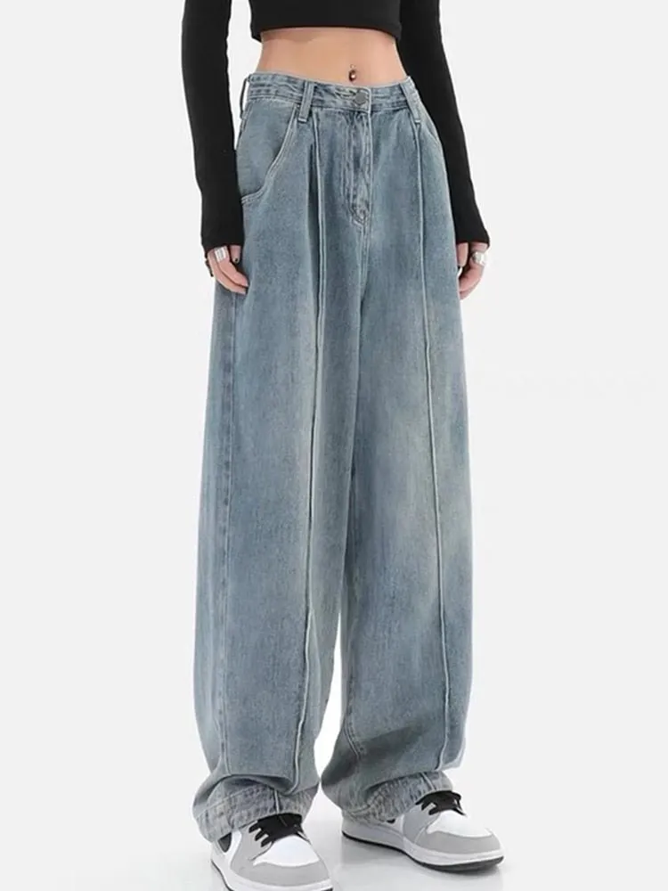 M2k Trends Wide Leg Denim Cargo Pants - Casual Streetwear