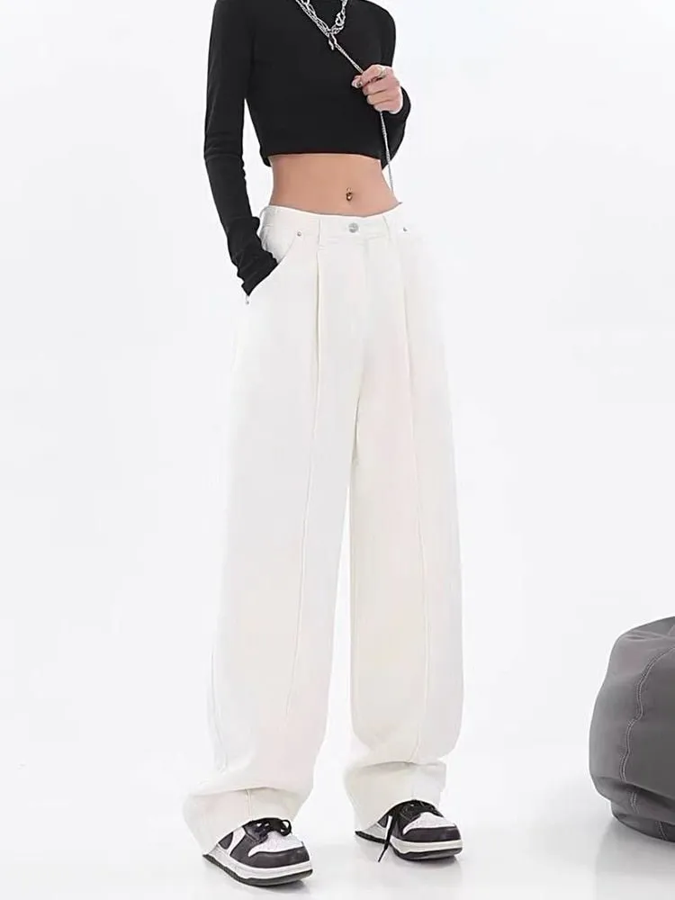 M2k Trends Wide Leg Denim Cargo Pants - Casual Streetwear