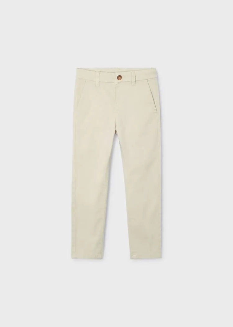 Mayoral Chino Pants in Dark Cream