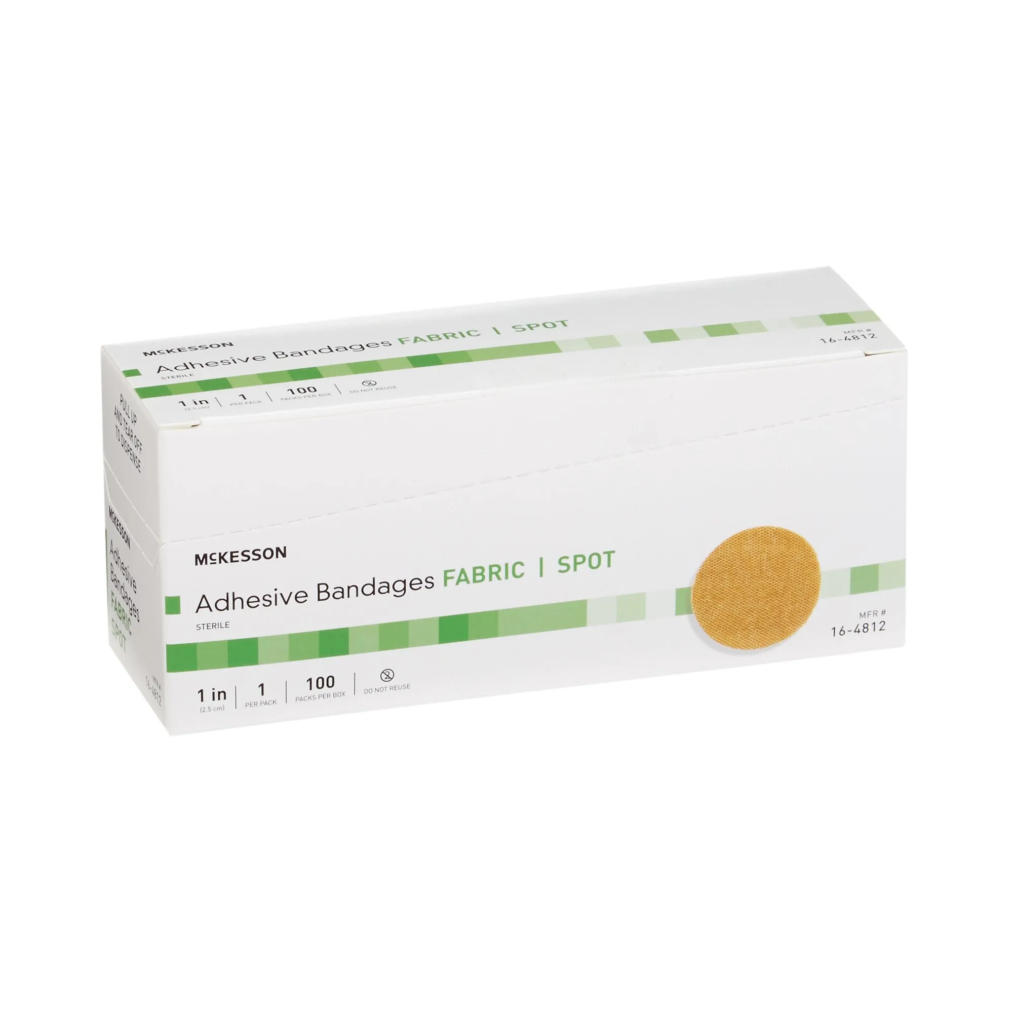 McKesson Round Tan Adhesive Spot Bandage, 1 Inch