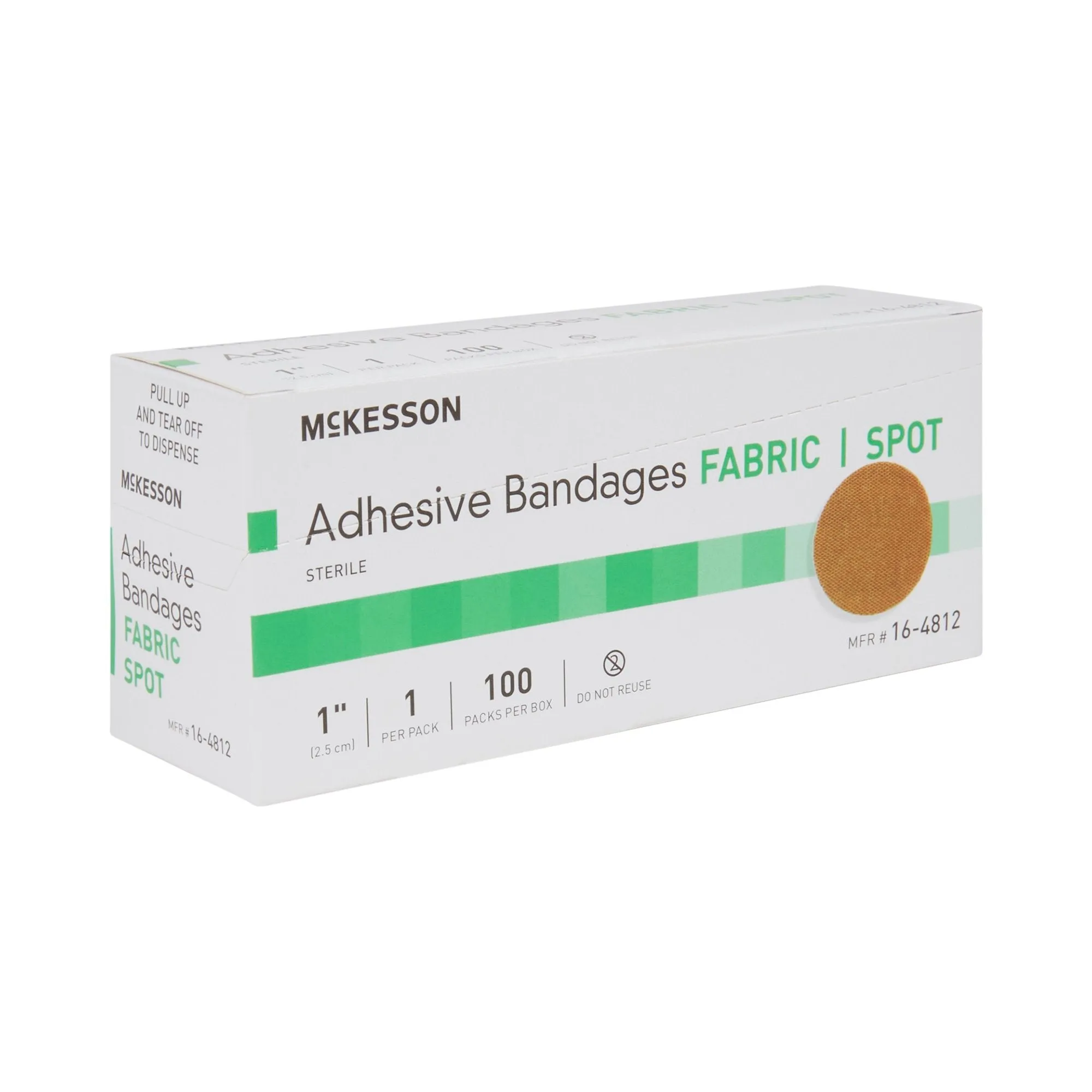 McKesson Round Tan Adhesive Spot Bandage, 1 Inch