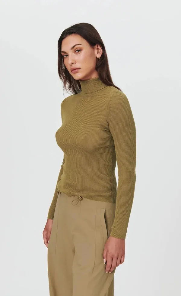 Meg Knit Turtleneck - Oregano