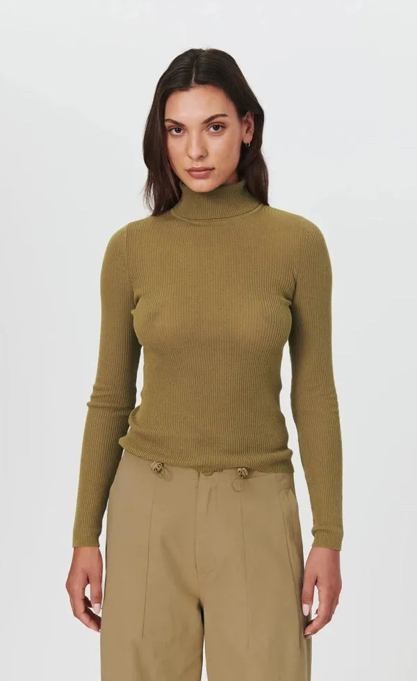 Meg Knit Turtleneck - Oregano