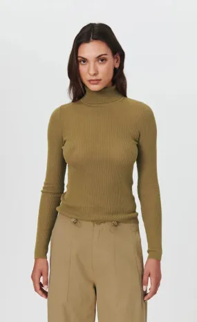 Meg Knit Turtleneck - Oregano