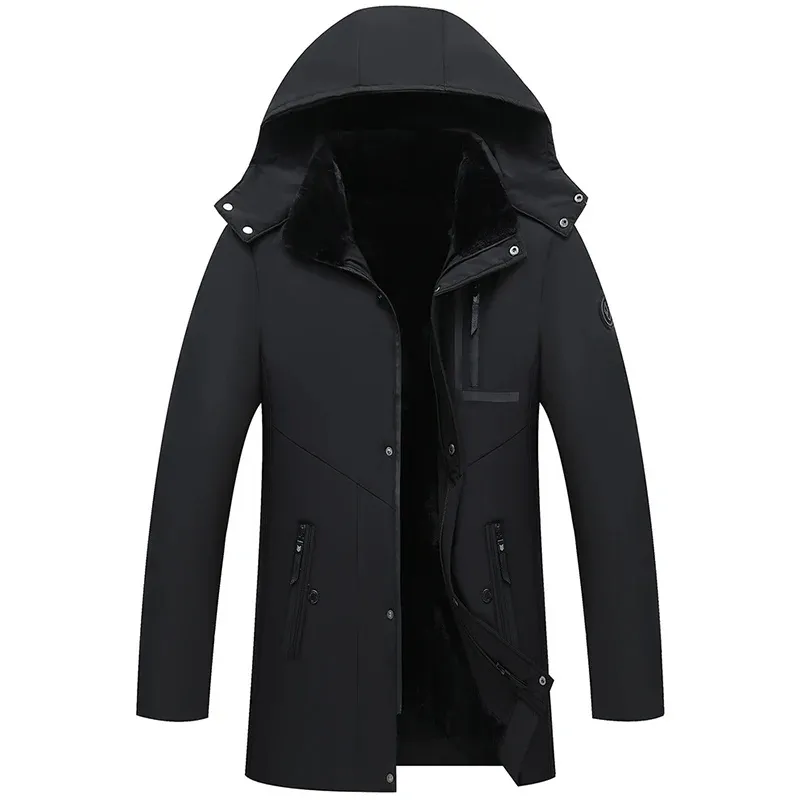 Men - Winter Parka Jacket - Removable Hood - Warm & Comfortable Outdoor Outerwear
