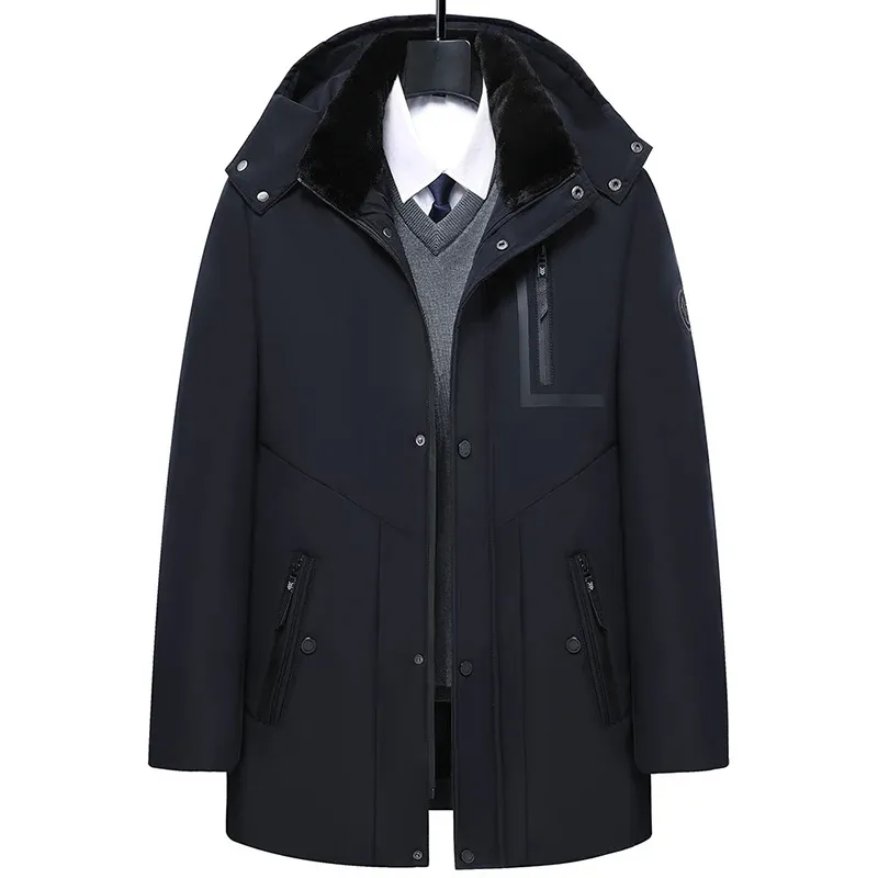 Men - Winter Parka Jacket - Removable Hood - Warm & Comfortable Outdoor Outerwear