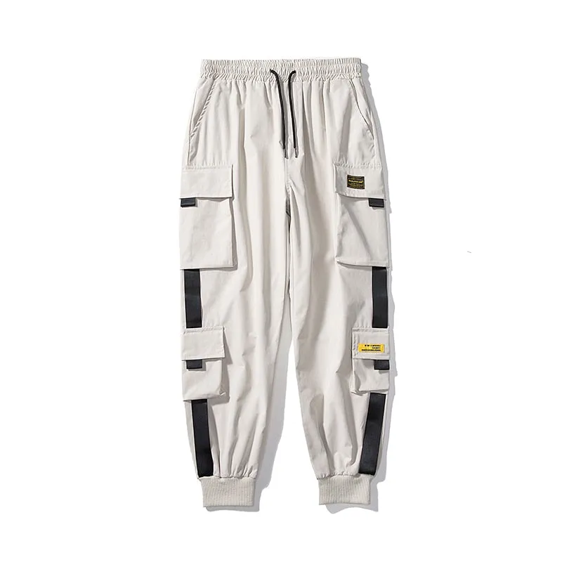 Men's Black Embroidery Joggers Pants