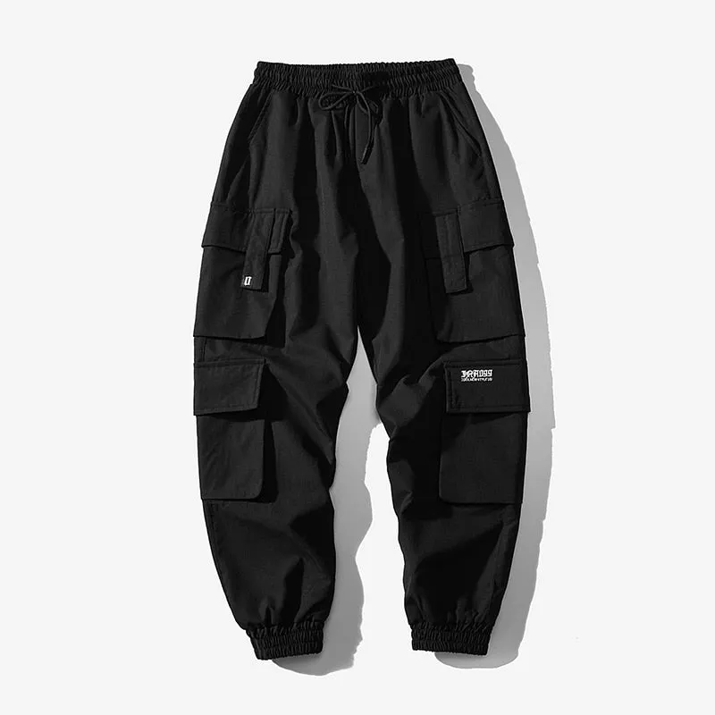 Men's Black Embroidery Joggers Pants