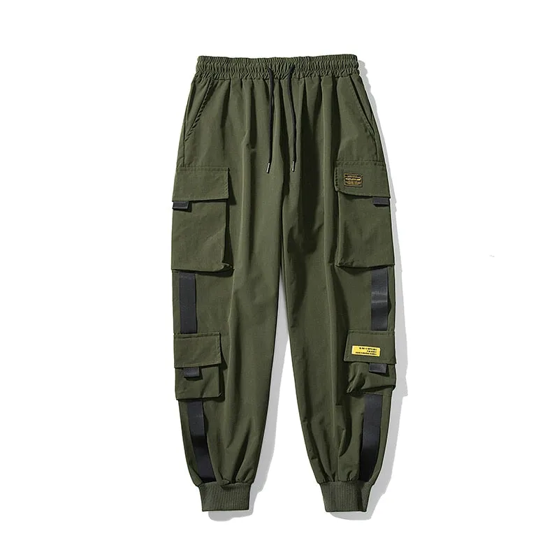 Men's Black Embroidery Joggers Pants