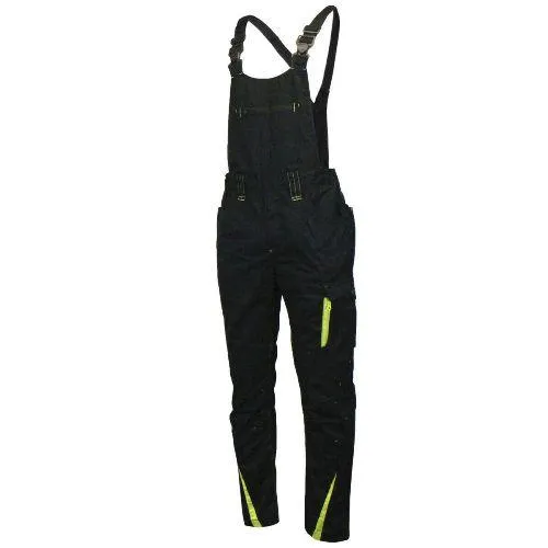 Mens F677 Bib & Brace Overall Knee Pad Multi Pocket Workwear