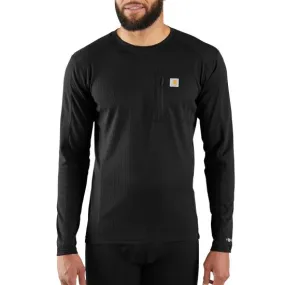 Men's Force Midweight Micro-grid Base Layer Crewneck Pocket Top