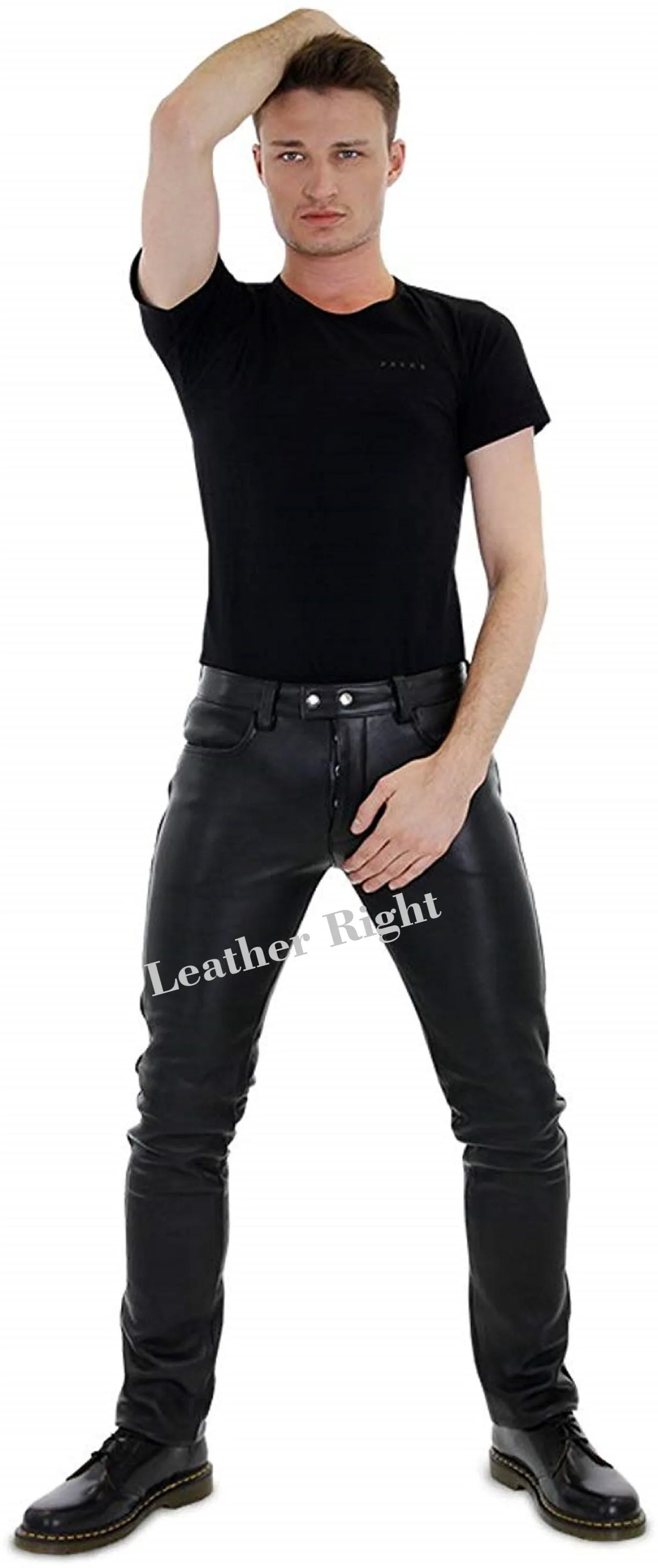 Men's Handmade 100% sheep Leather Clubwear party trouser Pants