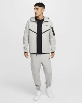 MENS NIKE TECH FLEECE FULL-ZIP WINDRUNNER WARMUP (DARK GREY HEATHER/BLACK)