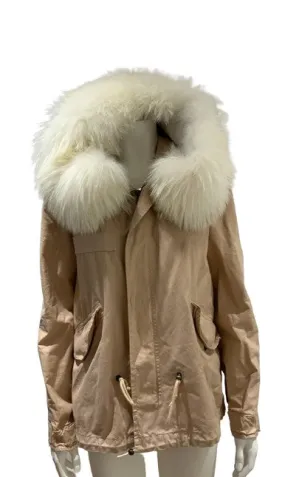 Mr & Mrs Italy Parka Fur Hooded Parka JACKET Size XS ladies