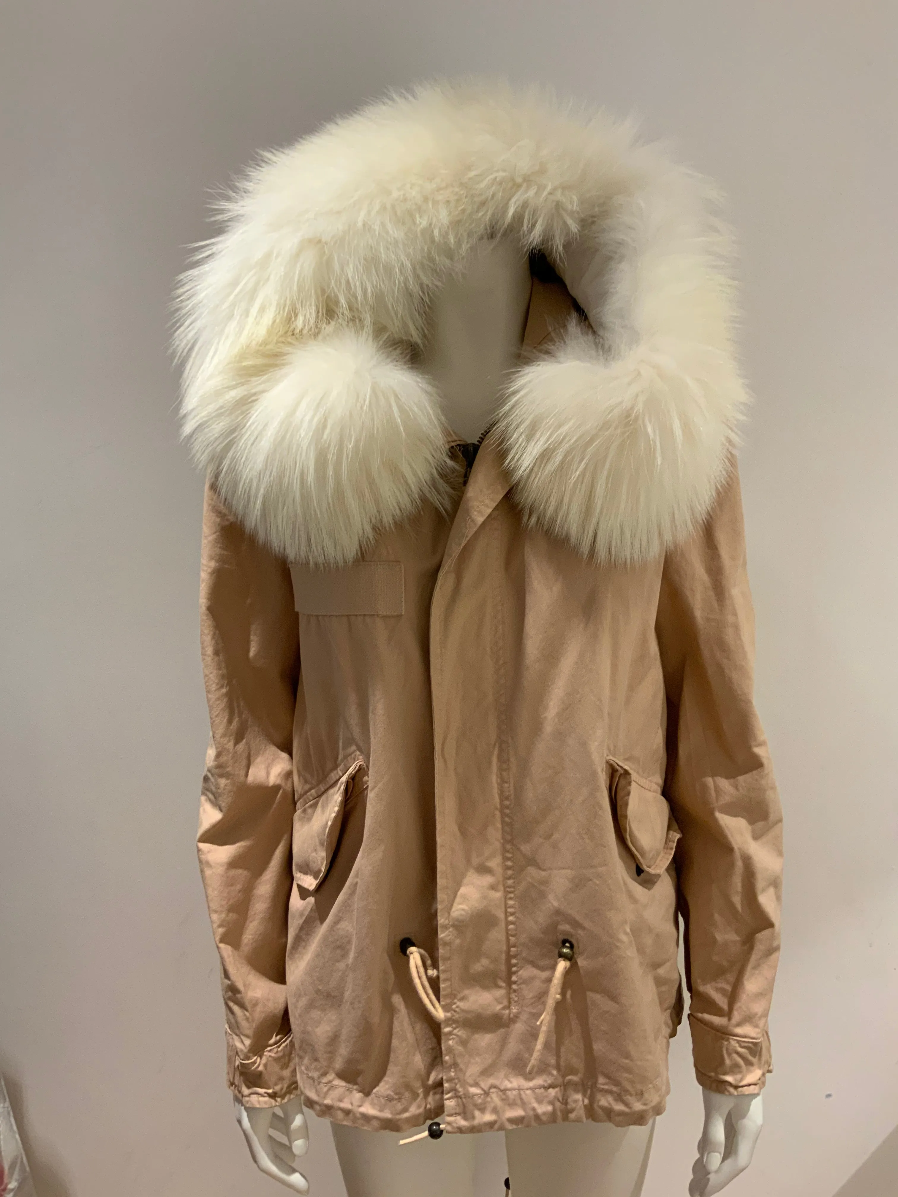Mr & Mrs Italy Parka Fur Hooded Parka JACKET Size XS ladies