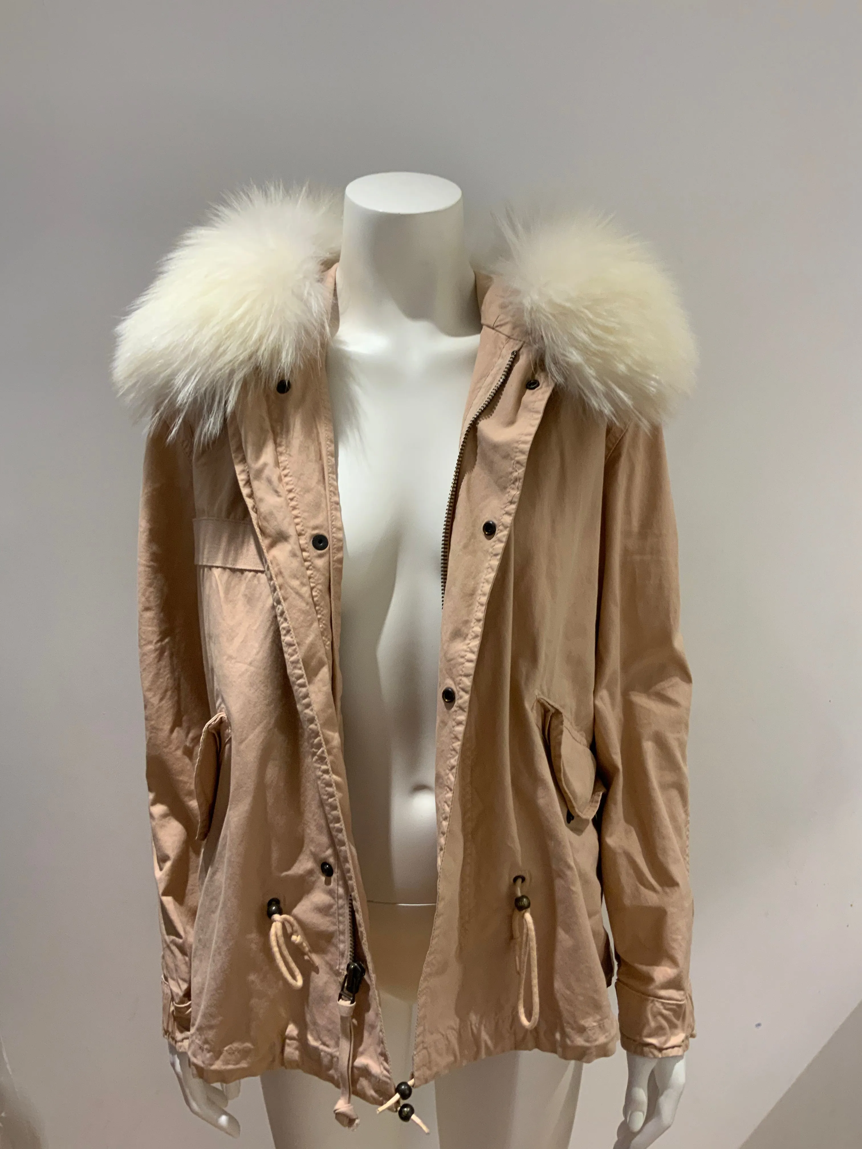 Mr & Mrs Italy Parka Fur Hooded Parka JACKET Size XS ladies