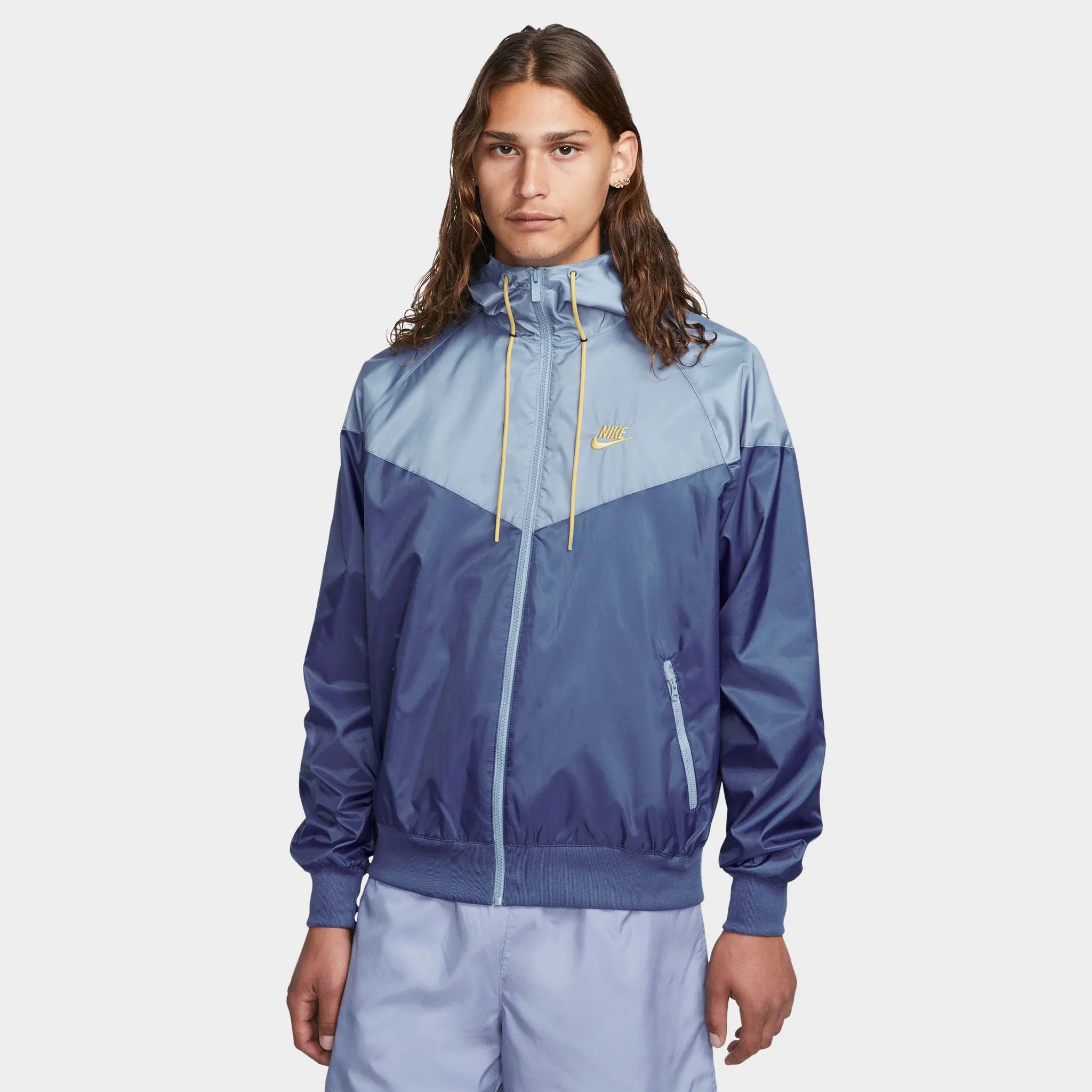 Nike Sportswear Windrunner Hooded Jacket Diffused Blue / Ashen Slate - Wheat Gold