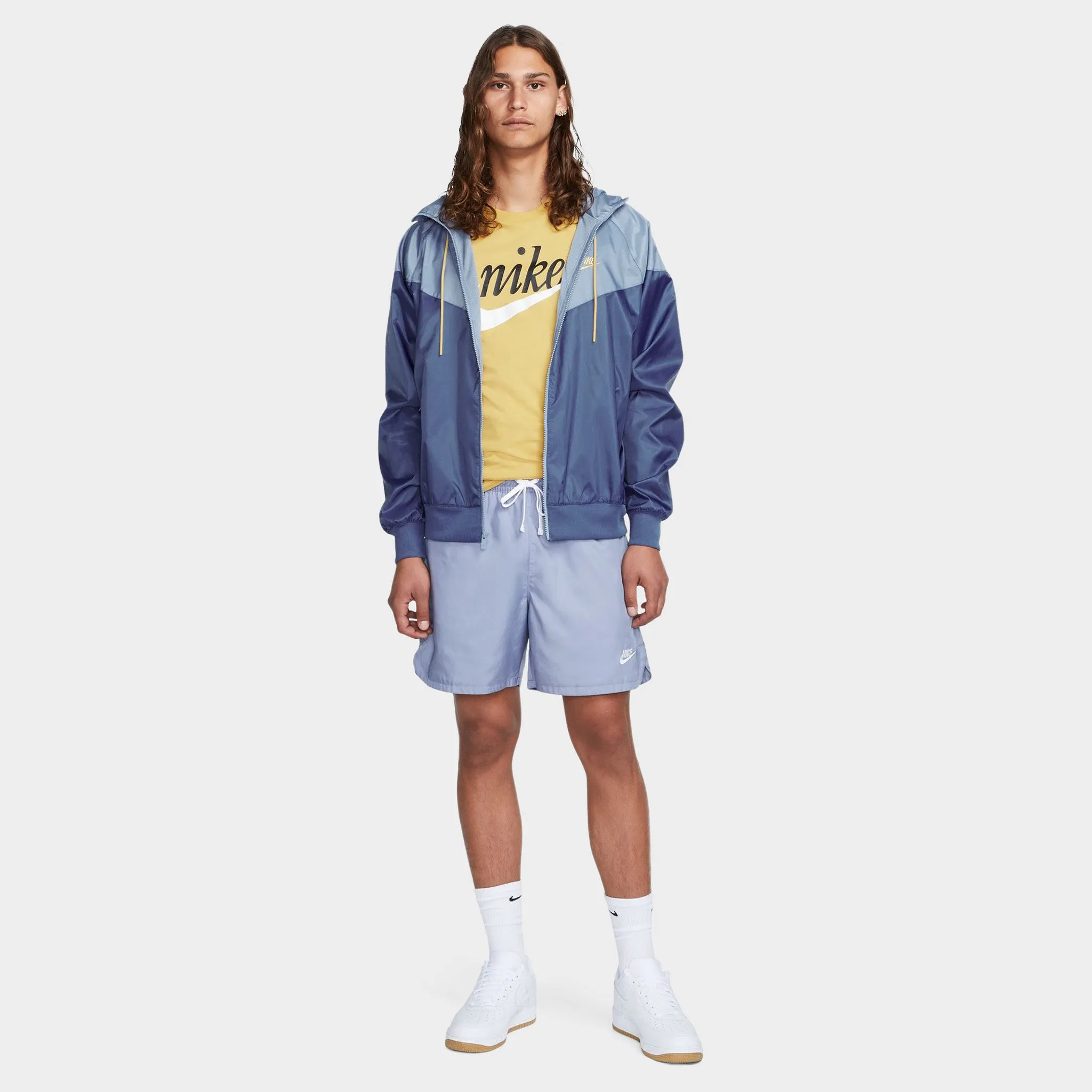 Nike Sportswear Windrunner Hooded Jacket Diffused Blue / Ashen Slate - Wheat Gold