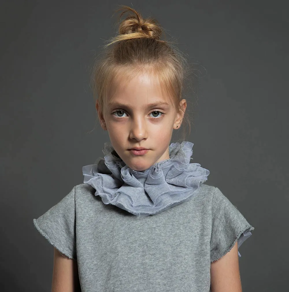Nununu Kids Girl Victoria Overall - Heather Grey