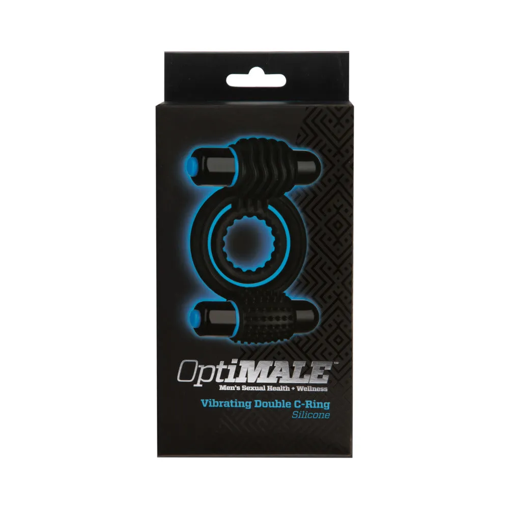 OptiMALE  Vibrating Double C-Ring Black