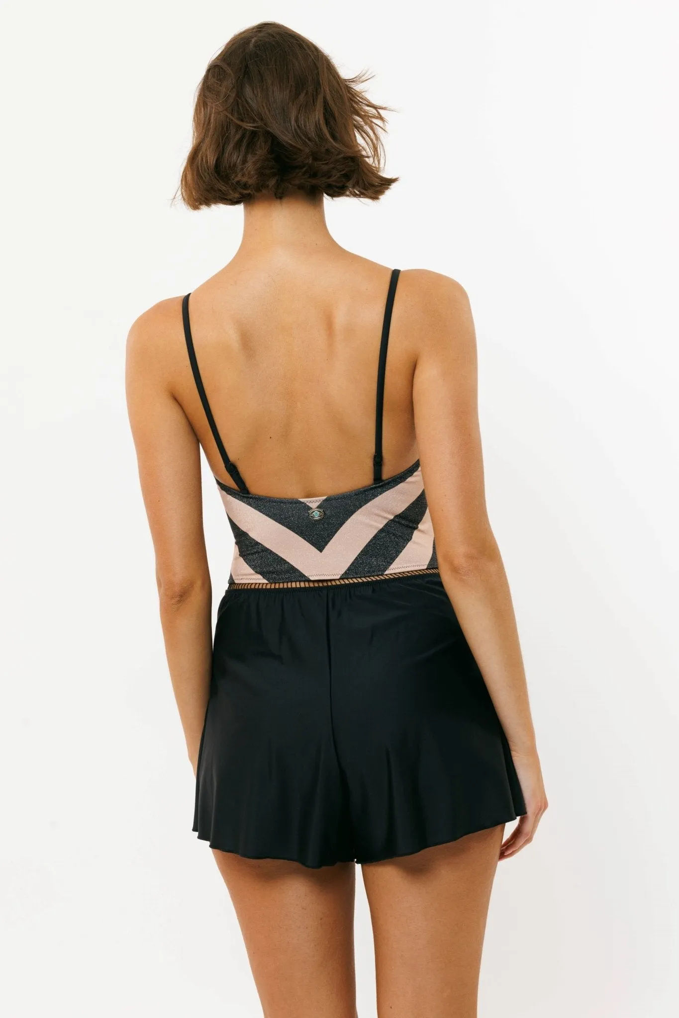 Overall Arava Black Nude Stripes