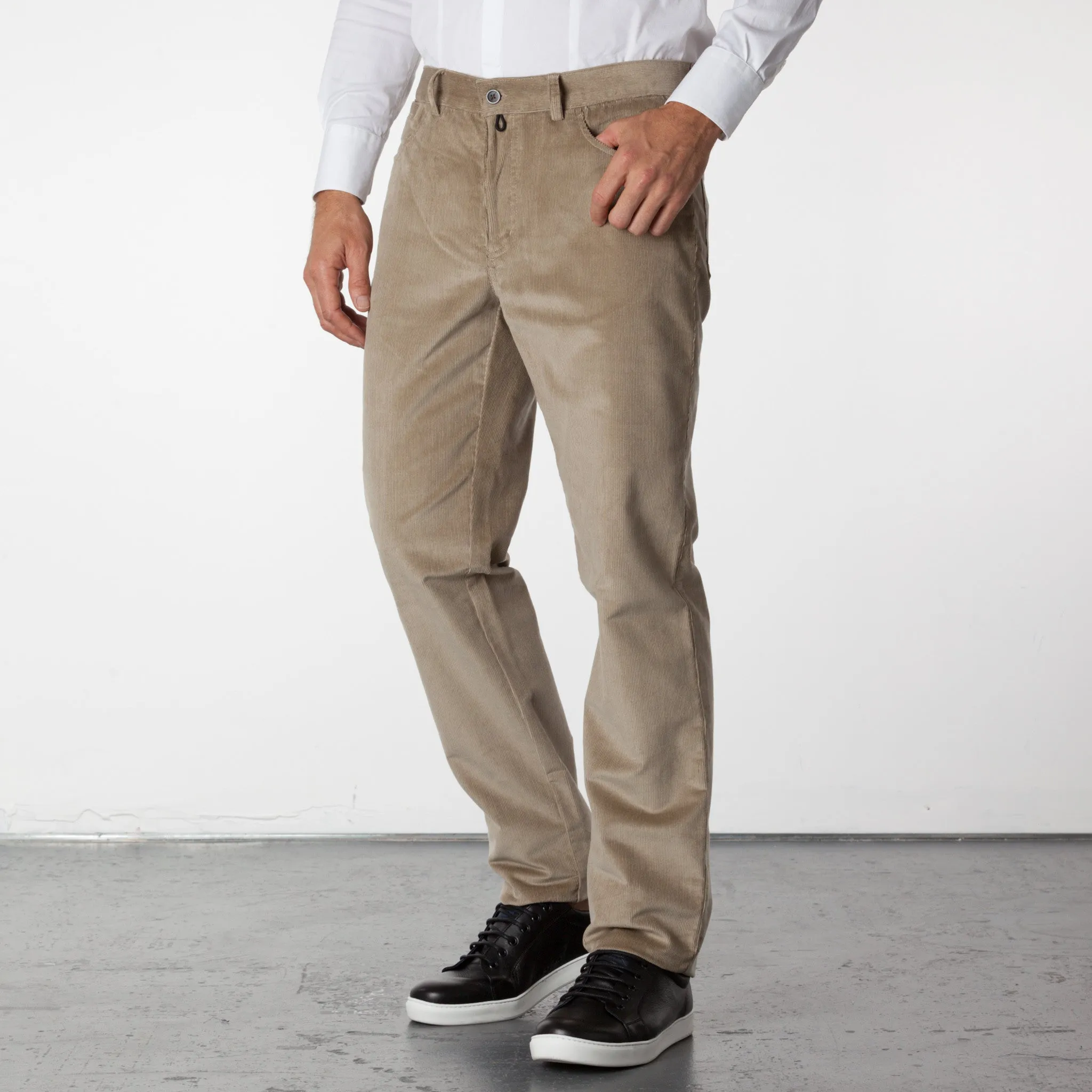 Parker 5 Pocket Corduroy Pants - Beige