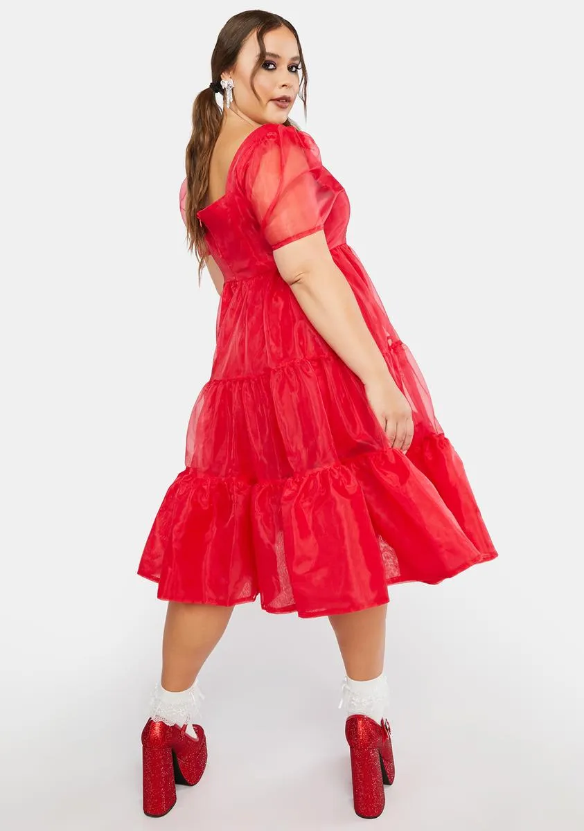 Plus Click Your Heels Midi Dress