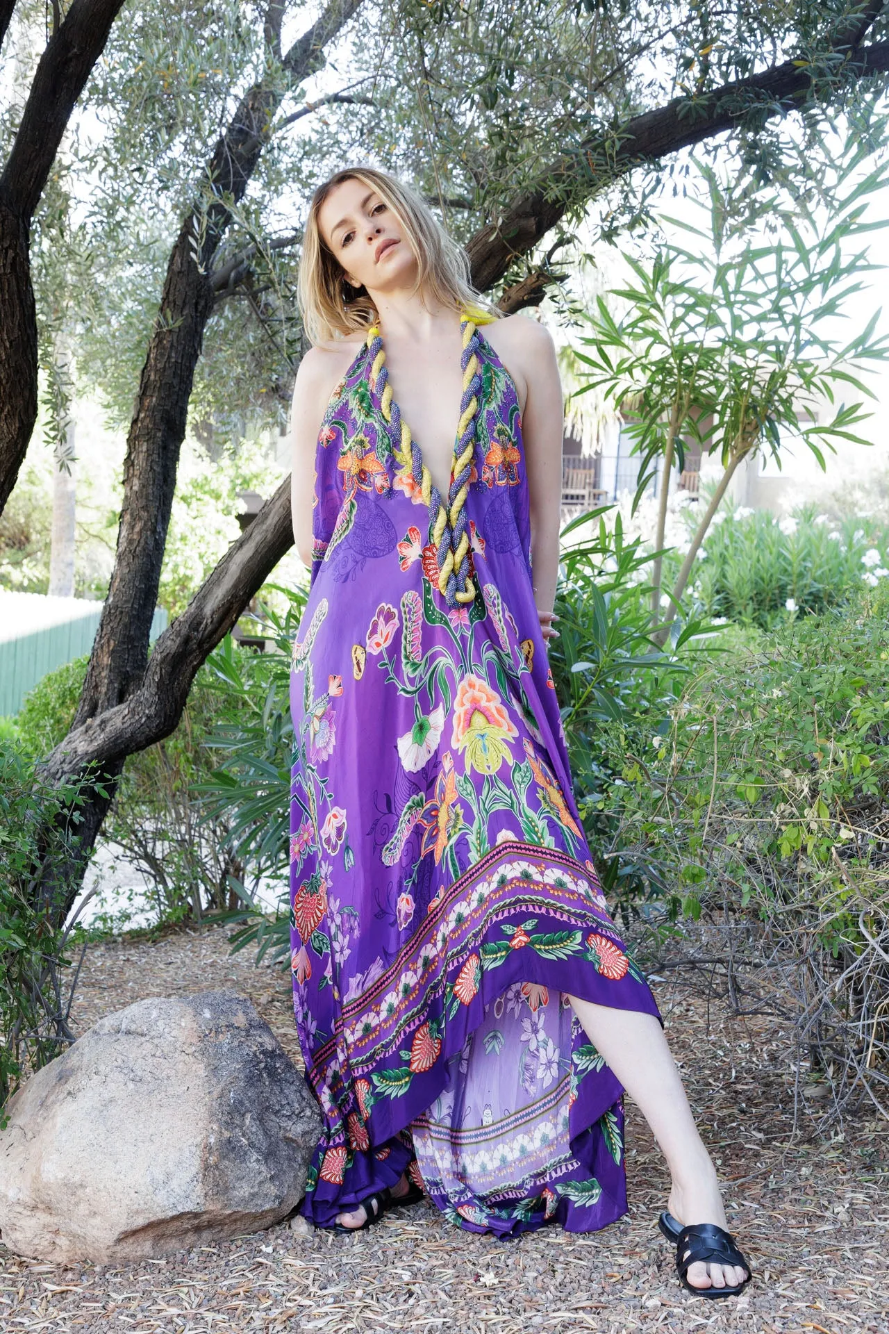 Purple Designer Maxi Dress