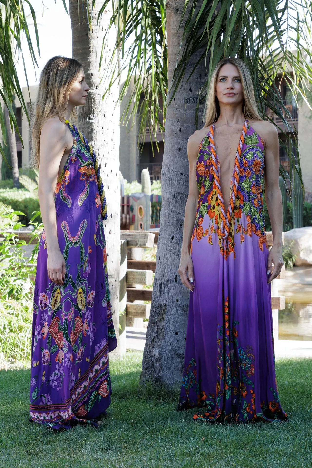 Purple Designer Maxi Dress