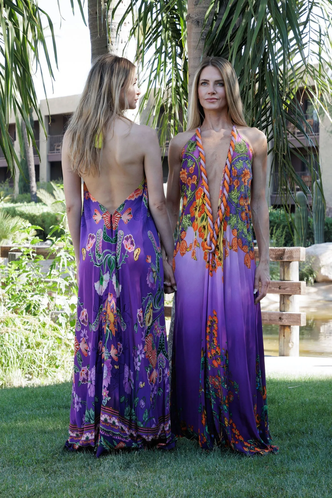Purple Designer Maxi Dress