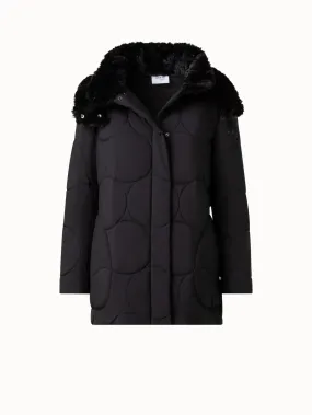 Quilted XL Dot Parka with Removable Hood