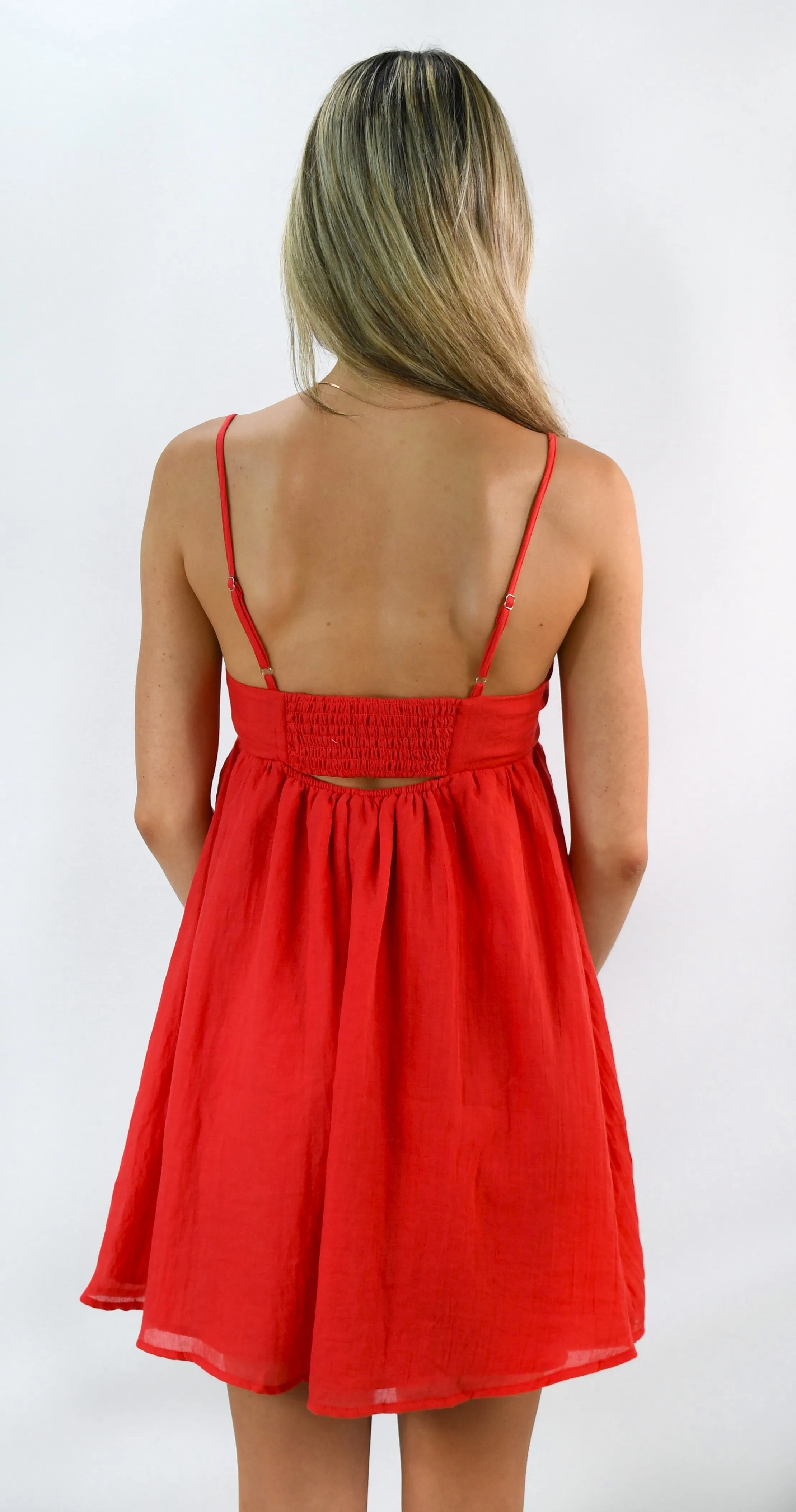 Real Time Sleeveless Babydoll Dress