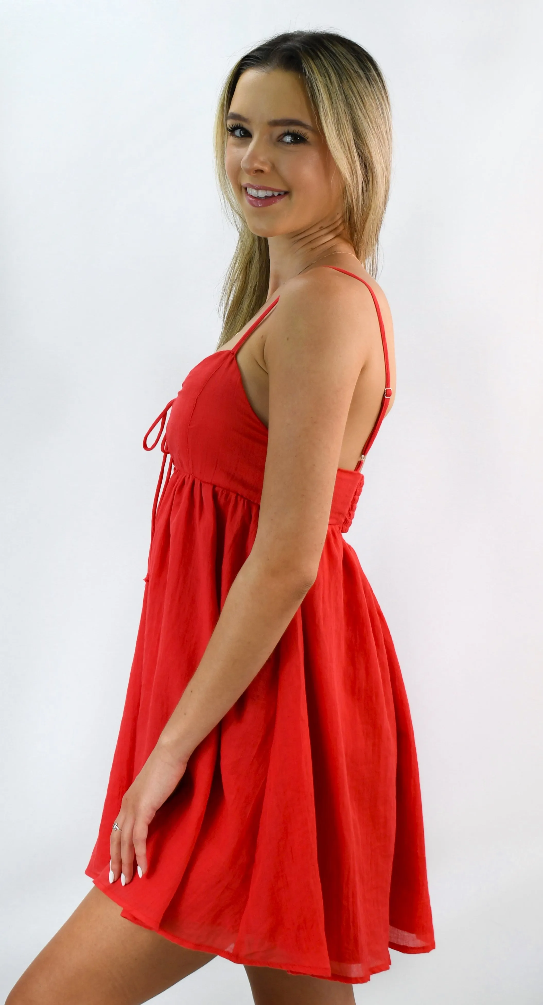 Real Time Sleeveless Babydoll Dress