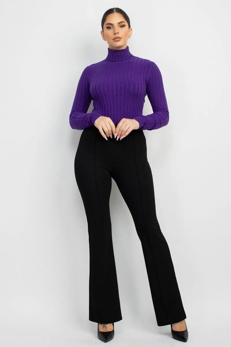 Ribbed Turtleneck Sweater