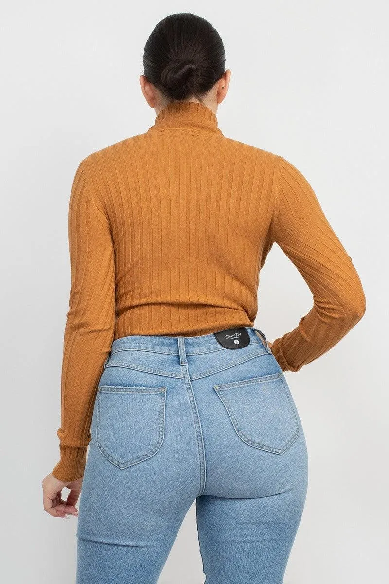 Ribbed Turtleneck Sweater