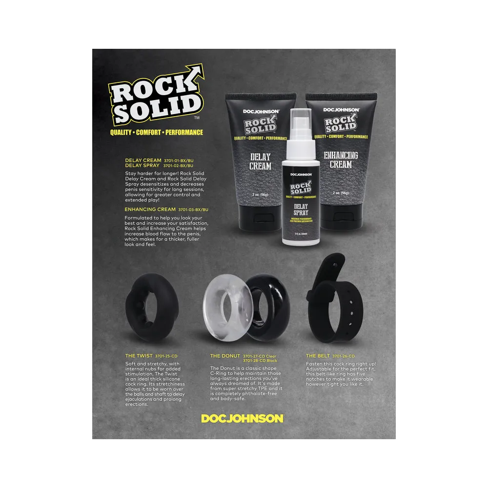 Rock Solid The Donut 3X Cock Ring Black