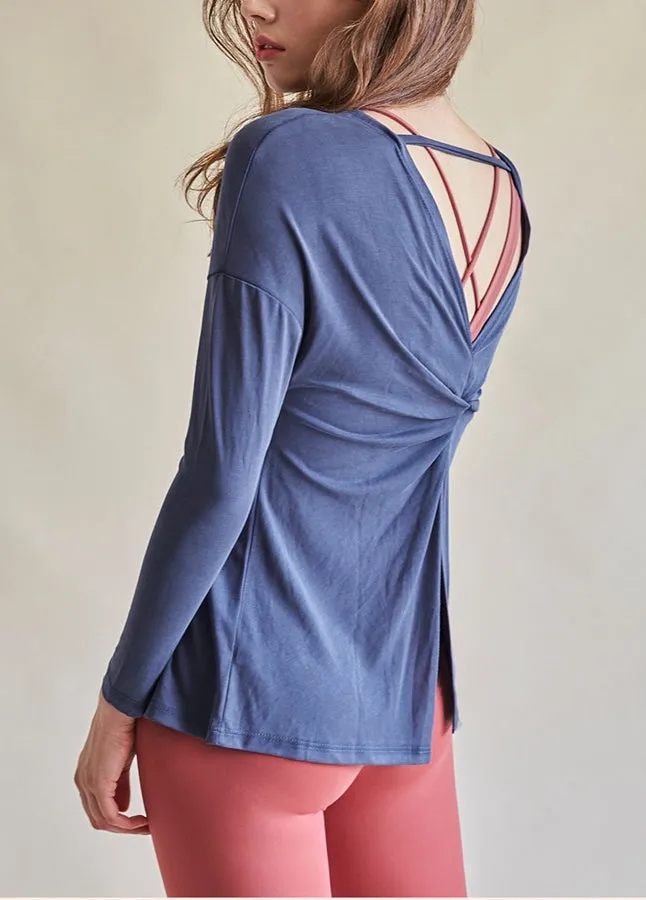 Ruched Long Sleeve Top (preorder/ 4 colours)