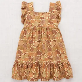 Ruffle Sleeve Dress in Acorn Crysanthemum by Misha & Puff