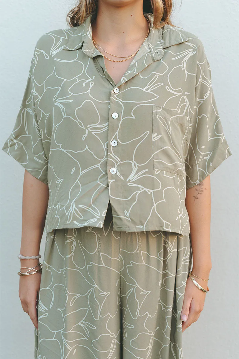 Salt   Sea Talia Top - Mint Ginger, Sage Ginger