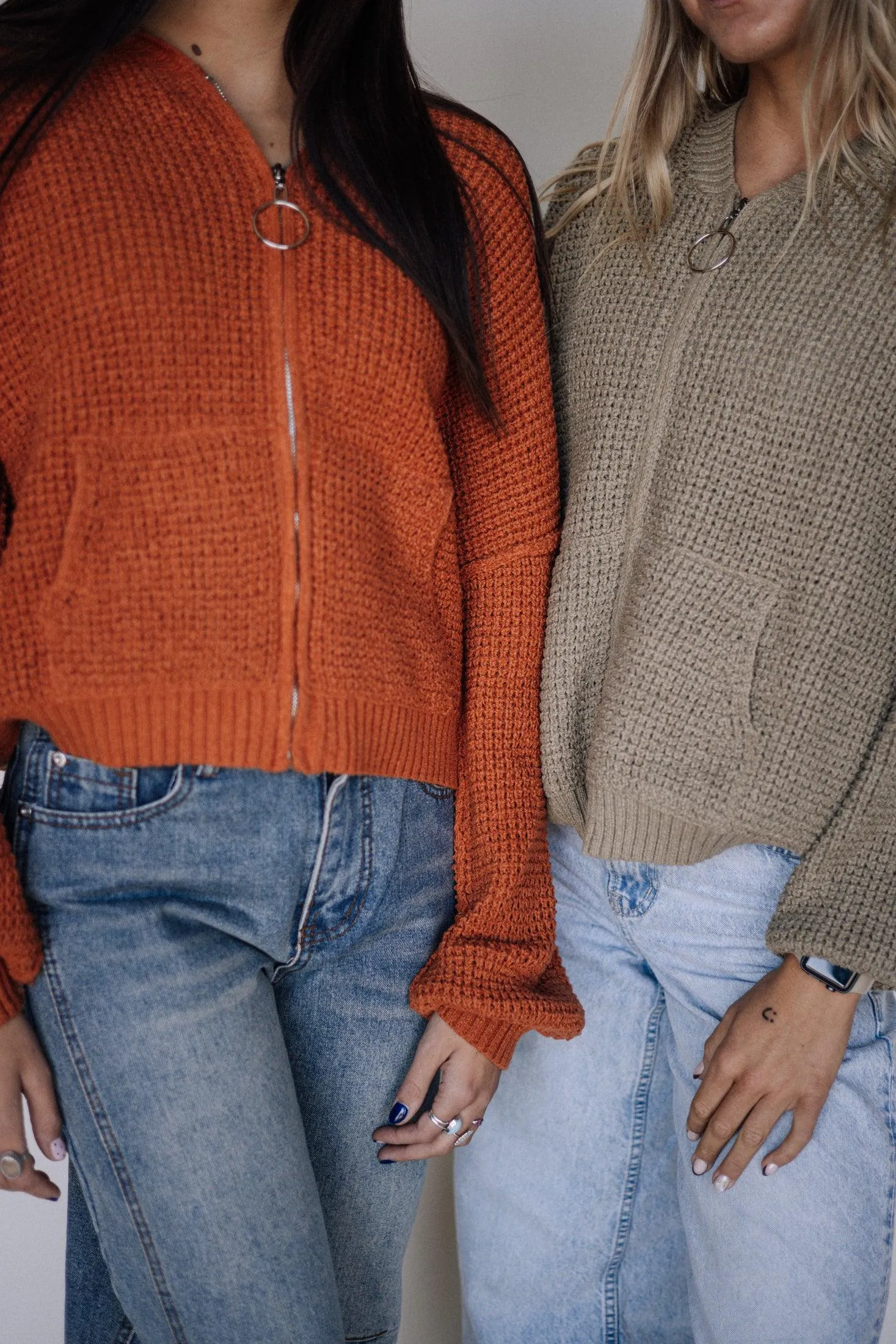 Sarah Sweater Jacket in Rust