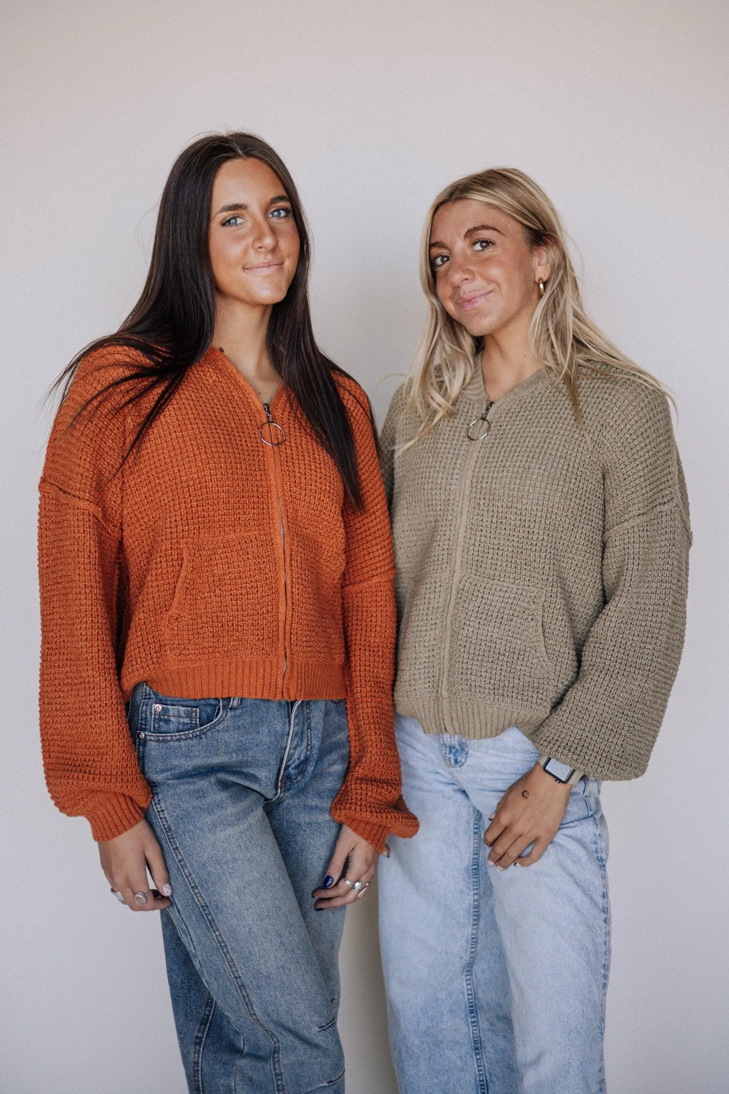 Sarah Sweater Jacket in Rust