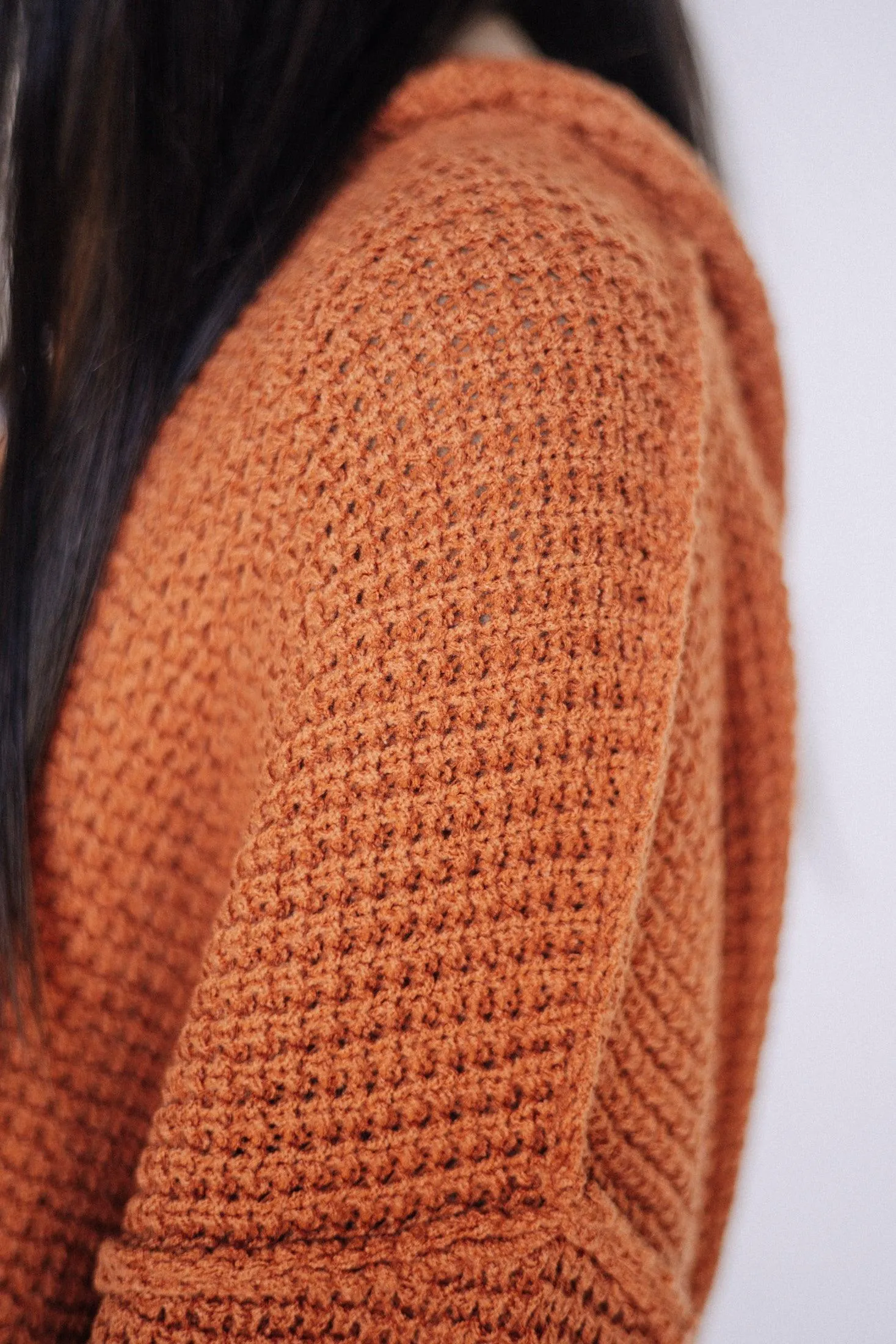 Sarah Sweater Jacket in Rust