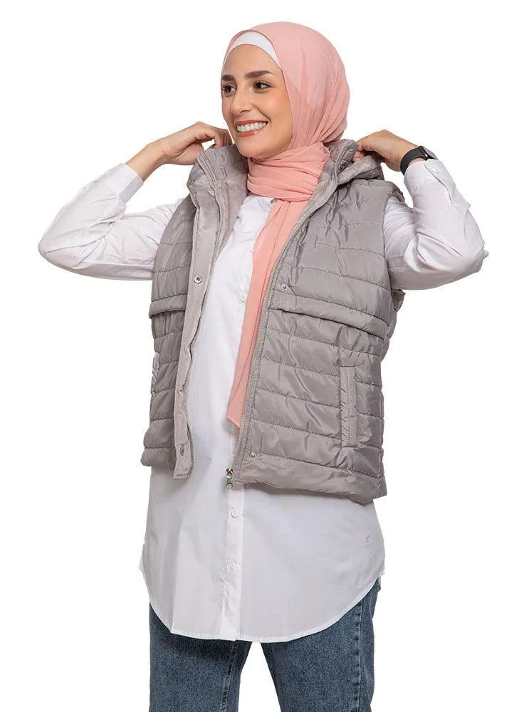 Silver Bumb-Cut Jacket