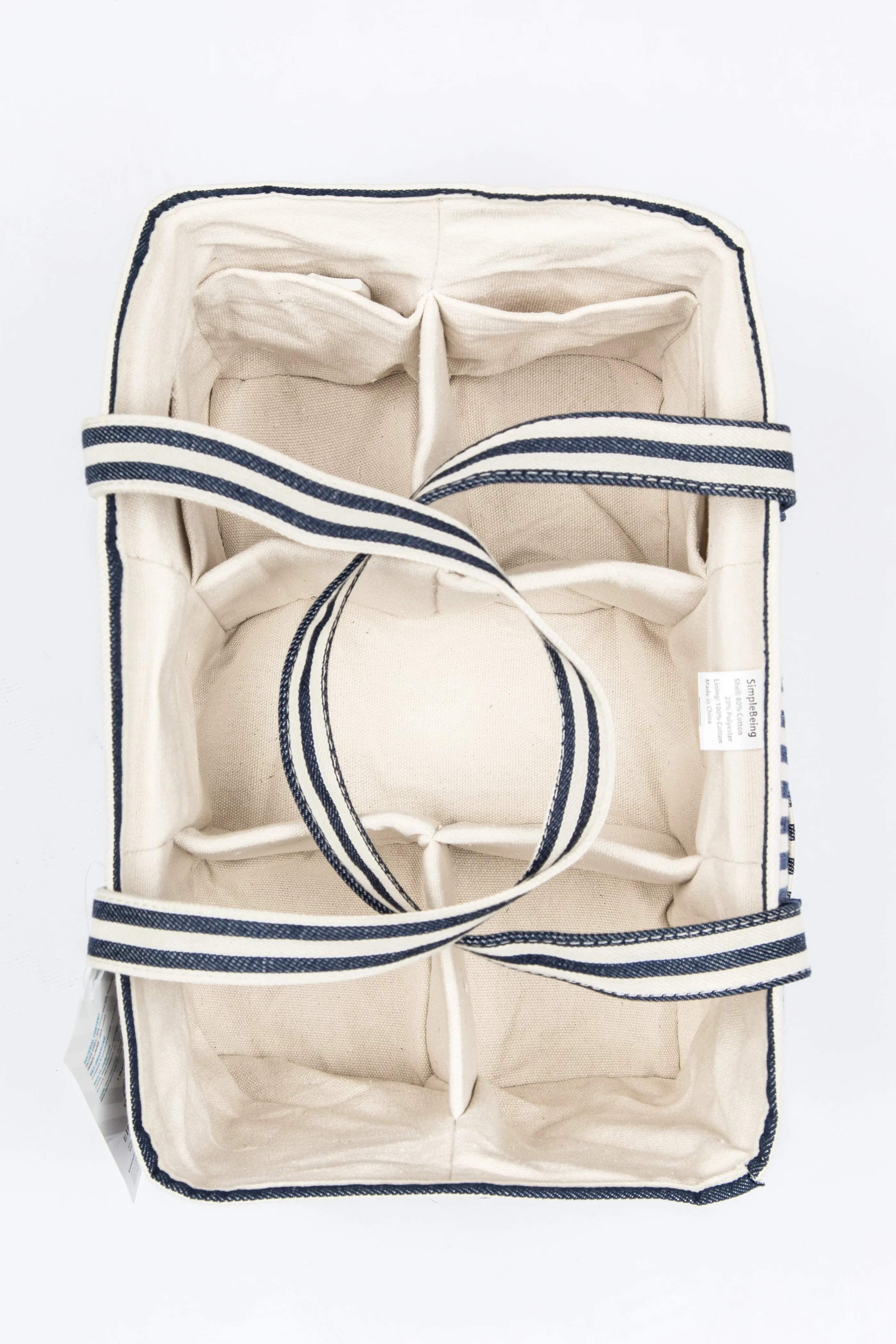Simple Being Diaper Caddy (Blue Stripe)