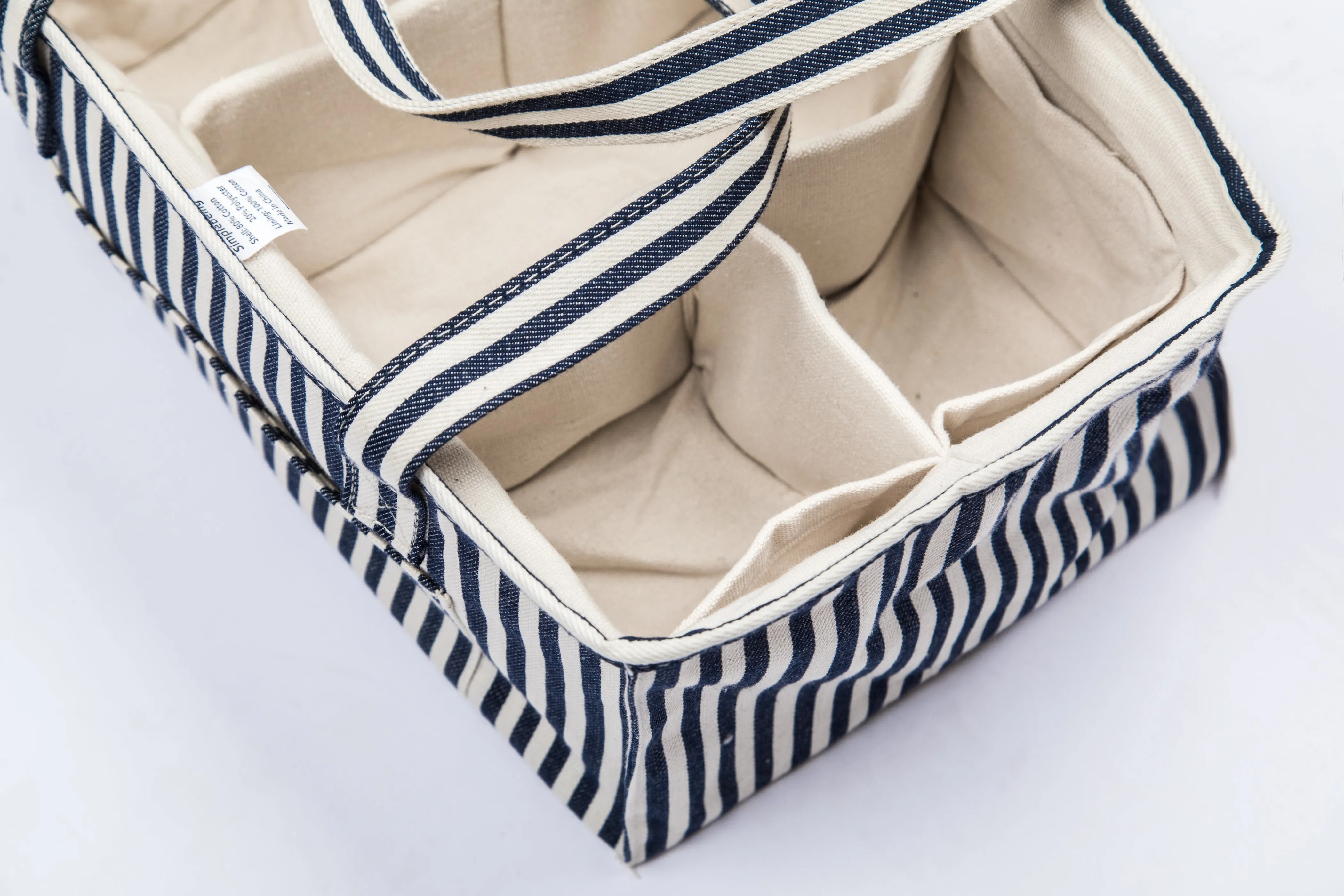 Simple Being Diaper Caddy (Blue Stripe)