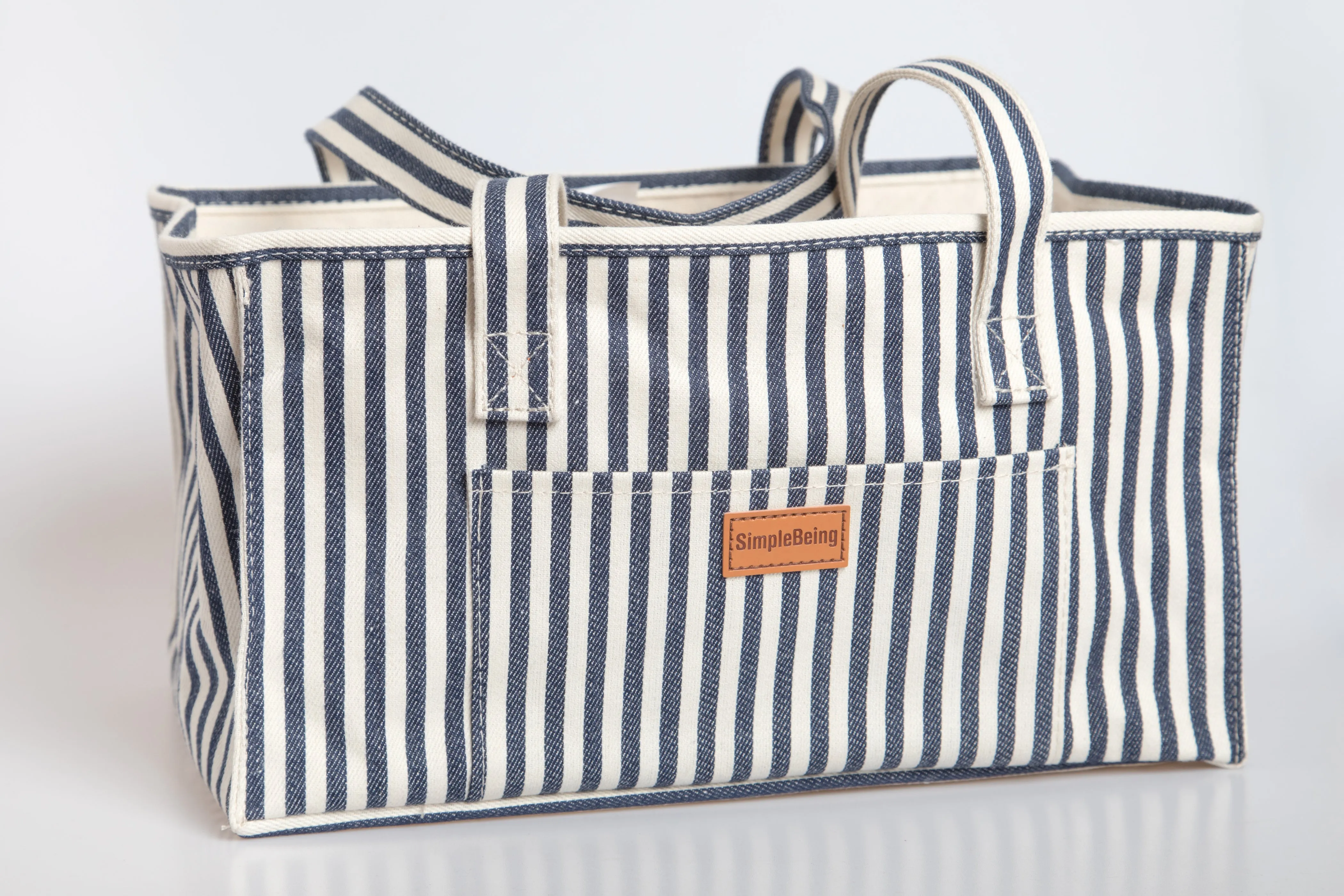 Simple Being Diaper Caddy (Blue Stripe)