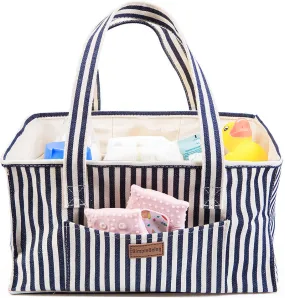 Simple Being Diaper Caddy (Blue Stripe)