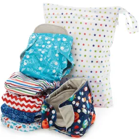 Simple Being Outer Space Print Unisex Reusable Baby Cloth Diapers