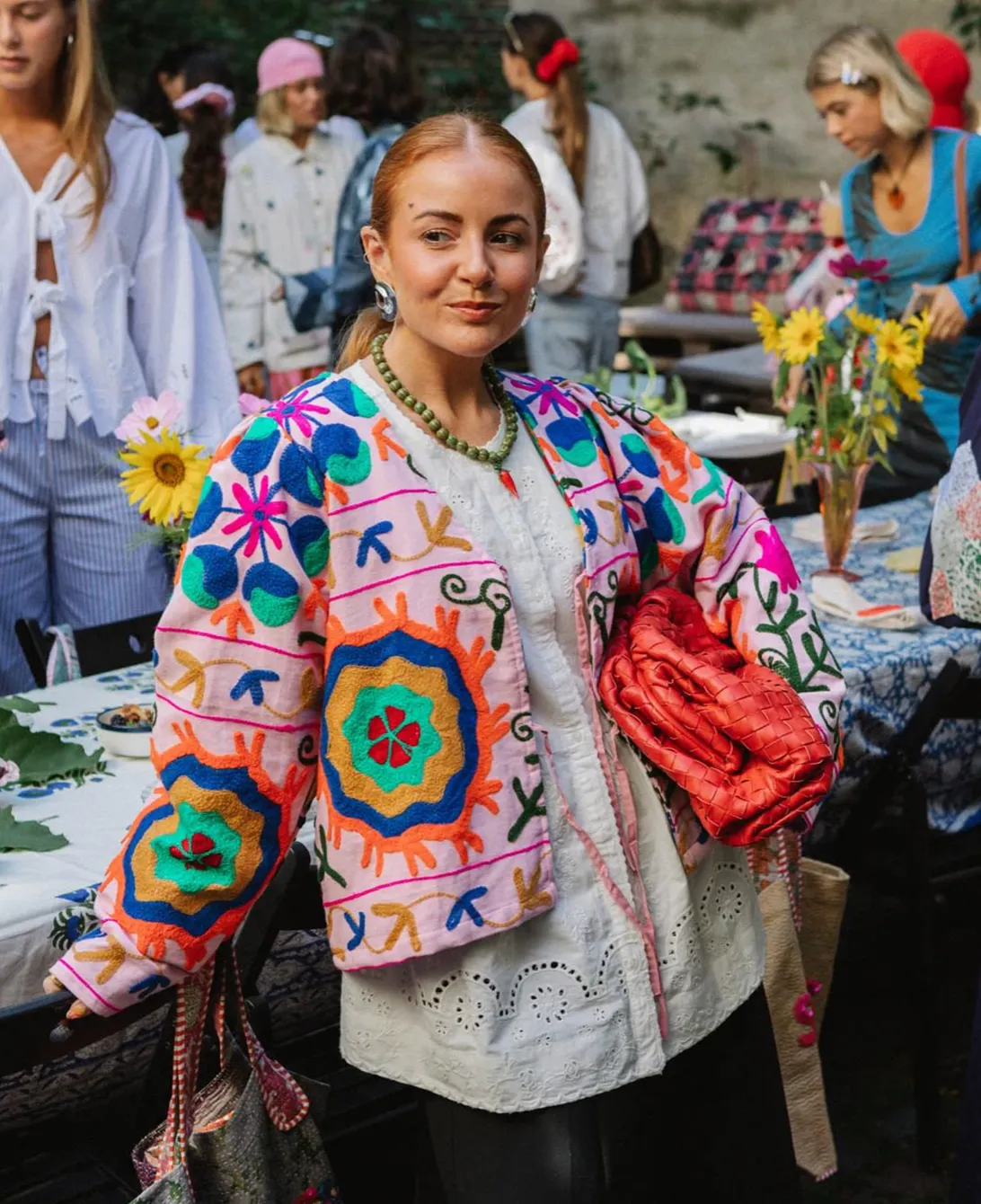 Sissel Edelbo Pink Floral Embroidered Jacket